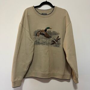 Vintage Embroidered Mallard Duck Sweatshirt